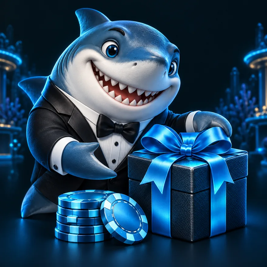 Gift box and chips — Winshark Casino