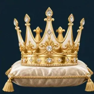 Gold crown on cushion — Winshark Casino
