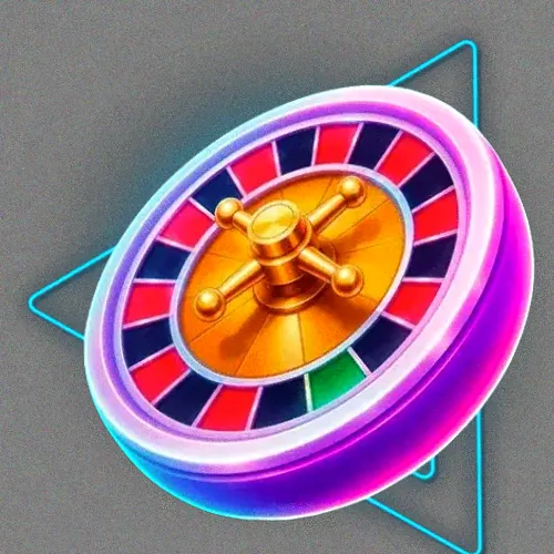 Neon roulette wheel