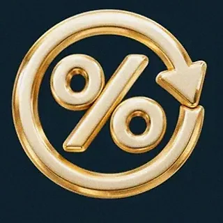 Gold percent symbol — Winshark Casino