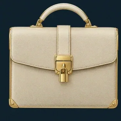 Locked leather briefcase — Winshark Casino